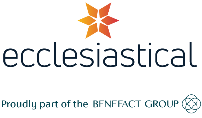 Ecclesiastical logo and Proudly Part of the Benefact Group tagline