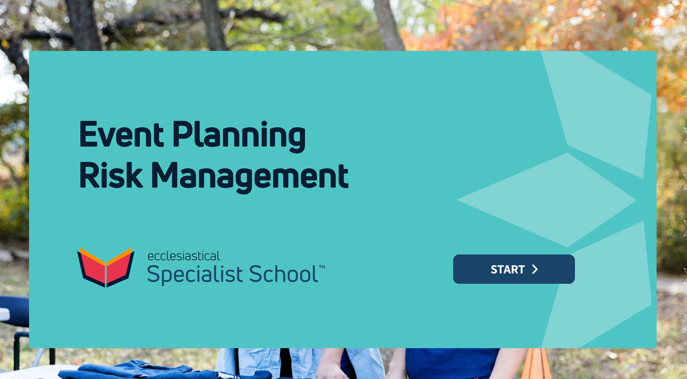 Cover slide of Event Planning Risk Management training module