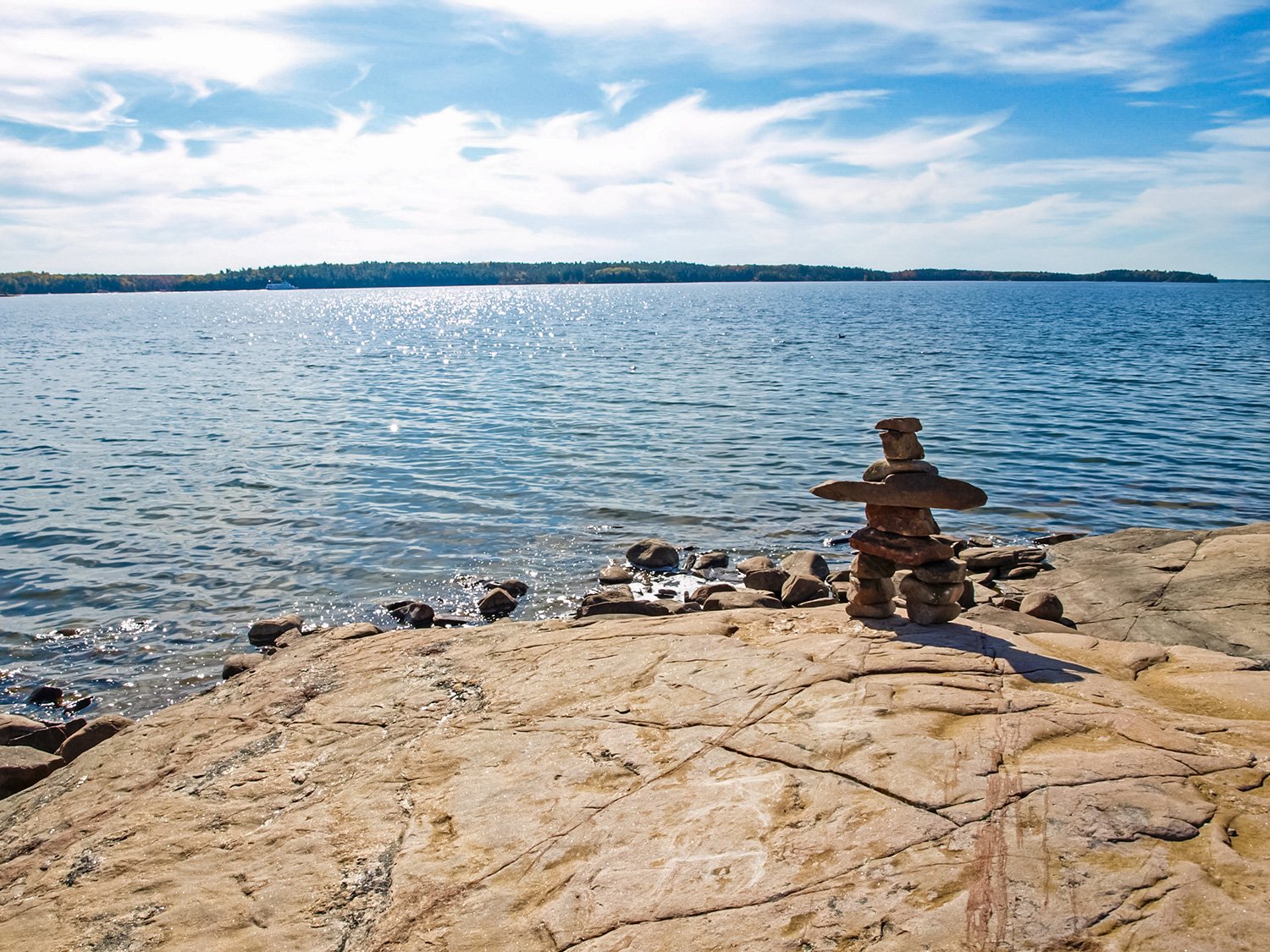 Inukshuk by the water