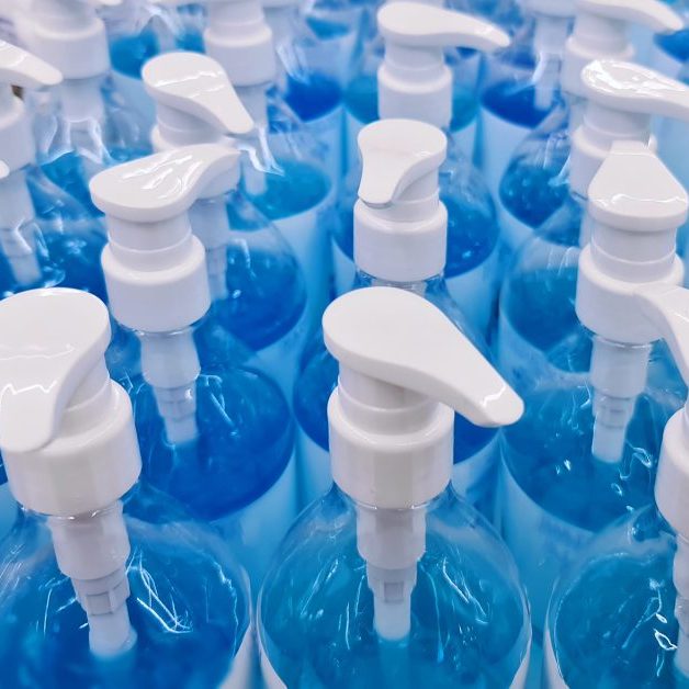 Bottles of hand sanitizer