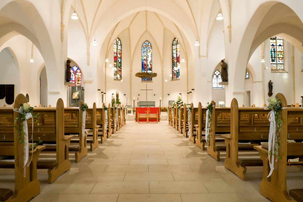 View of an empty church interior